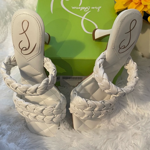 Sam Edelman white, braided sandals size 8 - Picture 9 of 12